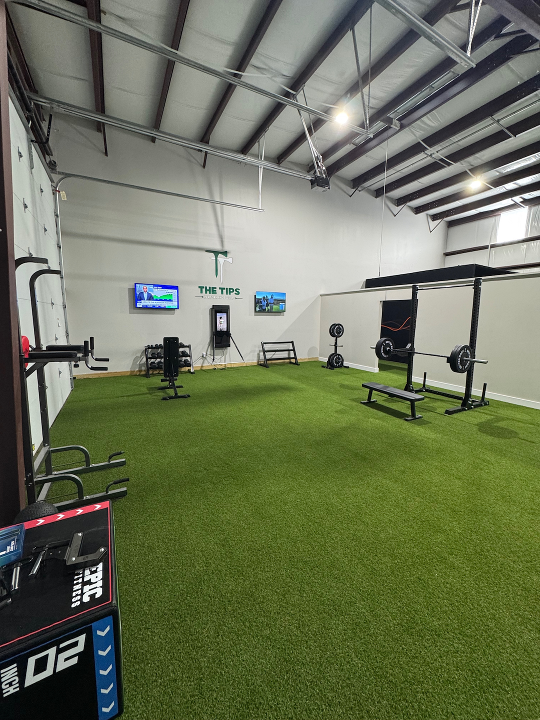 Commercial Building Artificial Turf Installation for Fitness & Golf Studio in Celina, TX